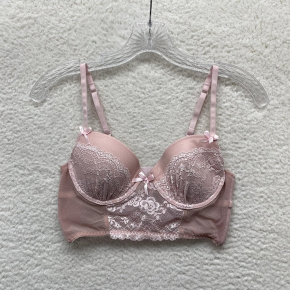 sophie b. Other - Sophie B Blush Pink Lace Padded Underwire Bra Womens 34A
